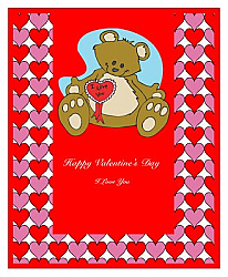 Hearts Galore Valentine Big Rectangle Labels 3.25x4