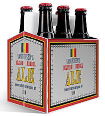 6 Pack Carrier Belgian includes plain 6 pack carrier and custom pre-cut labels