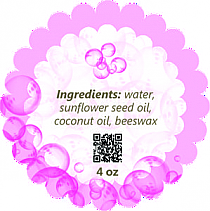 Bubbles Scalloped Circle Bath Body Label