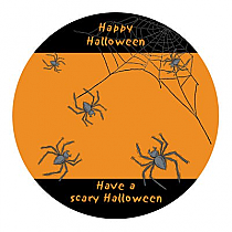 Spider Halloween Circle Labels 2x2