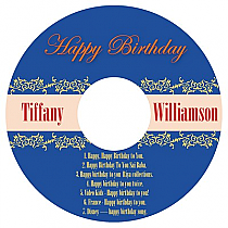 CD Border Birthday Labels 