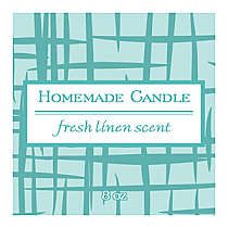 Fresh Linen Square Candle Labels