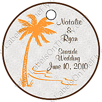 Tropicgetaway Big Circle Favor Tag