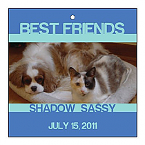 Small Square Pets Friend Favor Tag 2x2