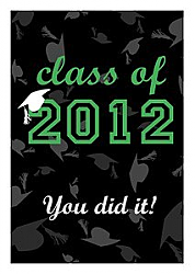 Hats Off Rectangle Graduation Labels