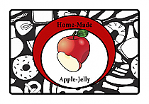 Stained Glass Large Horizontal Rectangle Food & Craft Label