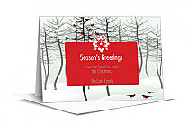 Caroling Christmas Birds Cards  7.875" x 5.50" w-envelope