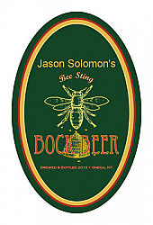 Bee Oval Hunter Beer Labels