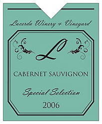 Striped Rectangle Wine Label 3.25x4