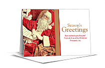 Santa Reading List Greeting Card 7.875" x 5.50" with Envelope business style