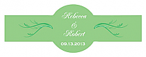 Honeymoon Waves Cigar Band Wedding Labels