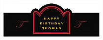 Simple Initial Birthday Billboard Cigar Band Labels