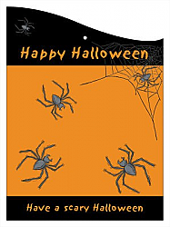 Spider Halloween Curved Wine Favor Tag 2.75x3.75