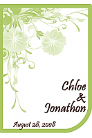 Modern Small Lime Wedding Labels