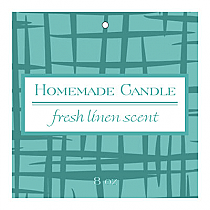 Fresh Linen Square Candle Hang Tag