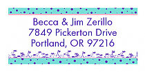 Polka Floral Address Wedding Labels