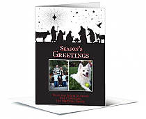 Christmas Card w-Envelope 5.50" x 7.875" Nativity Religious Scene Family Style