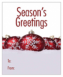 Vertical Big Rectangle Group Ornament To From Christmas Labels