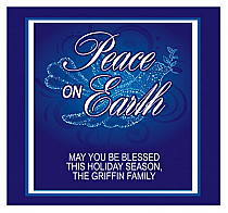 Big Square Peace Dove Christmas Labels