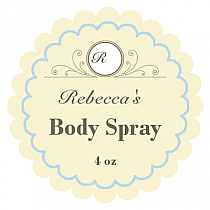 Tranquil Scalloped Circle Bath Body Labels