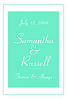 Classical Rectangle Wedding Labels