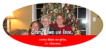 Big Oval Photo Christmas Labels Text