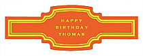 Simple Border Birthday Buckle Cigar Band Labels