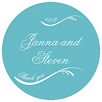 Wave Circle Wedding Coaster