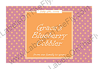 Custom Polka Dot Large Rectangle Food & Craft Label