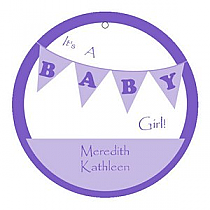 Banner Baby Circle Favor Tag