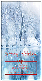 Christmas Magical Winter Holiday Landscape Cards  4" x 8" w-envelope