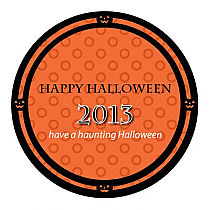 Jack O Lantern Halloween Circle Labels 2x2 