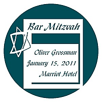 3-Star Circel Bar Mitzvah Coaster