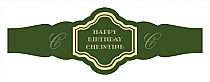 Elegant Birthday Fancy Cigar Band Labels