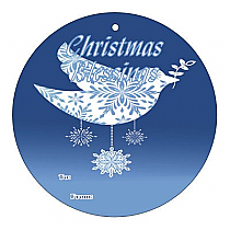 Circle Hanging Dove To From Christmas Hang Tag