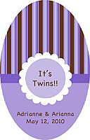 Darling Baby Vertical Oval Baby Labels