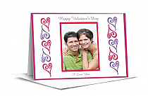 Hearts Photo Valentine Note Card