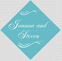 Wave Diamond Wedding Labels