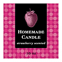 Black Label Square Candle Labels