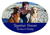 Horizontal Oval Pets Photo with Text Labels 2.25x3.5