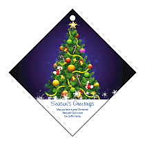 Decorated Christmas Tree Diamond Hang Tag