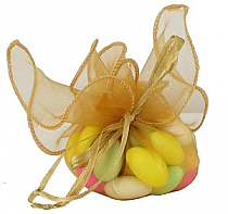 Organza Pull-String Favor Wraps Gold