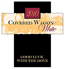 Covered Wagon Rectangle Wine Label 3.5x3.75