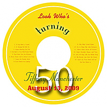 CD Turning Birthday Labels 4.625X4.625