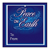 Square Peace Dove Christmas To From Hang Tag