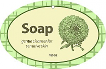 Soothing Oval Bath Body Favor Tags