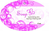 Bubbles Oval Bath Body Favor Tags