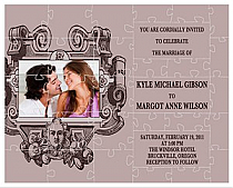 Baroque Large Invite Wedding Puzzle