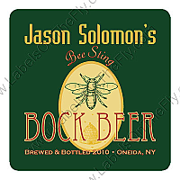 Bee Hunter Square Beer Coasters