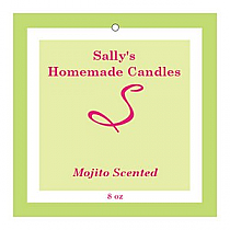 Mojito Square Candle Hang Tag